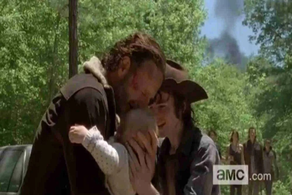 Rick, Judith, and Carl reunited.
