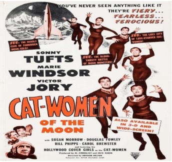 movie poster of a woman dancing like a cat