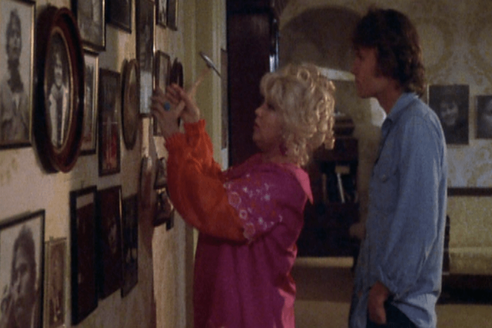 Terry's mother adorns her walls with images of Terry some of which she takes by sneaking up on him in the shower